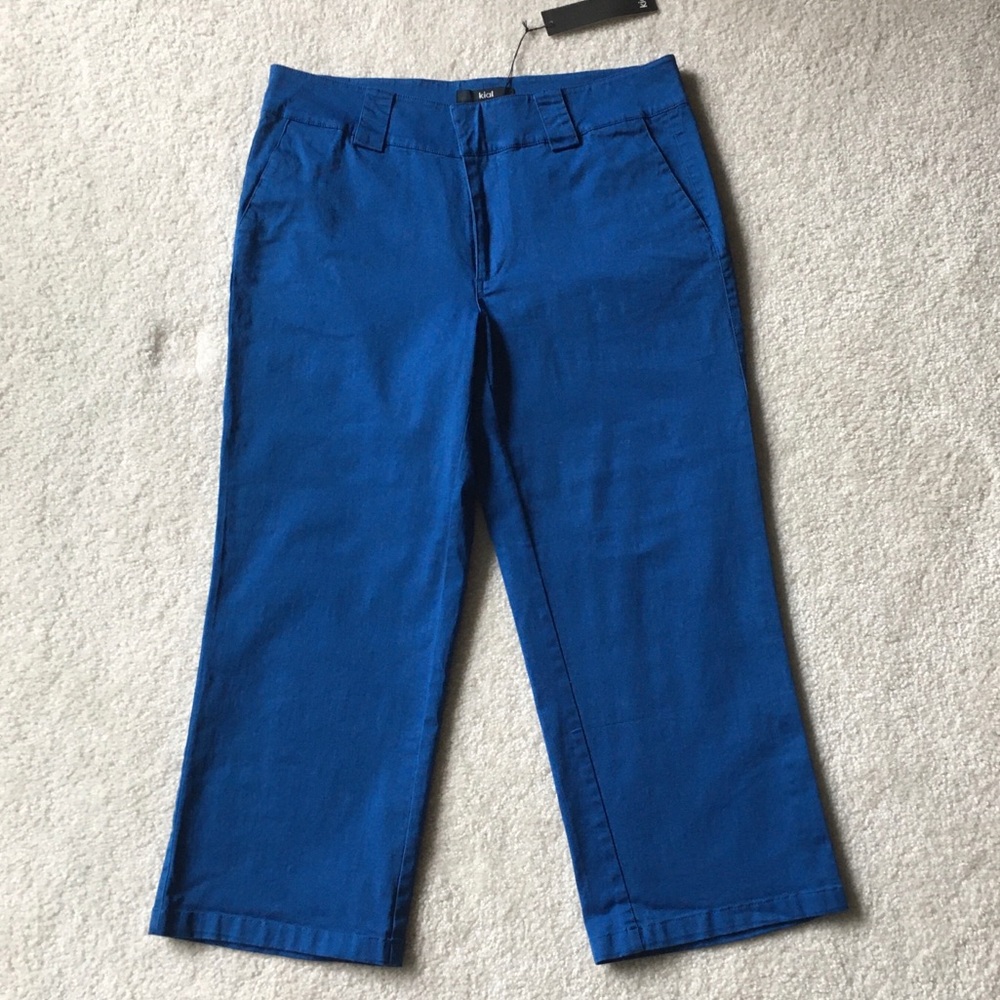 🔥NWT* Kial True Royal Blue Stretch Capris Pants Size 6 NEW*